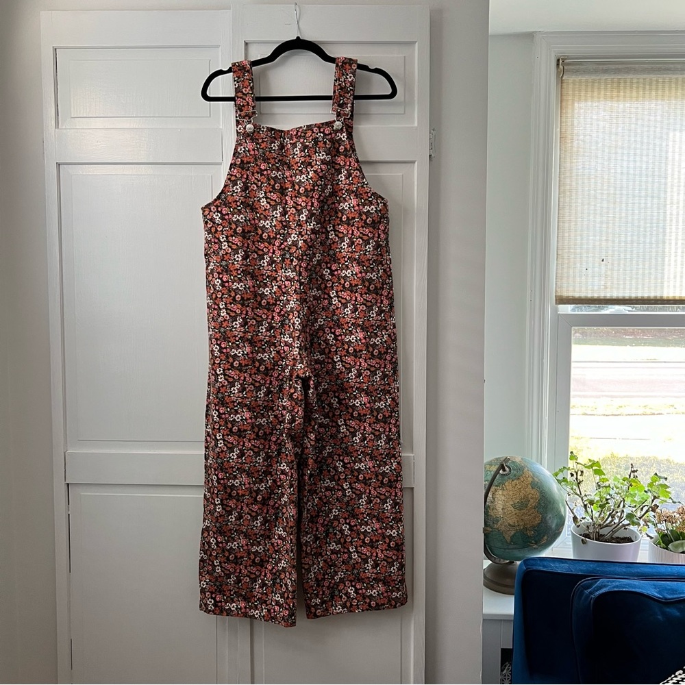 Zara floral print overalls